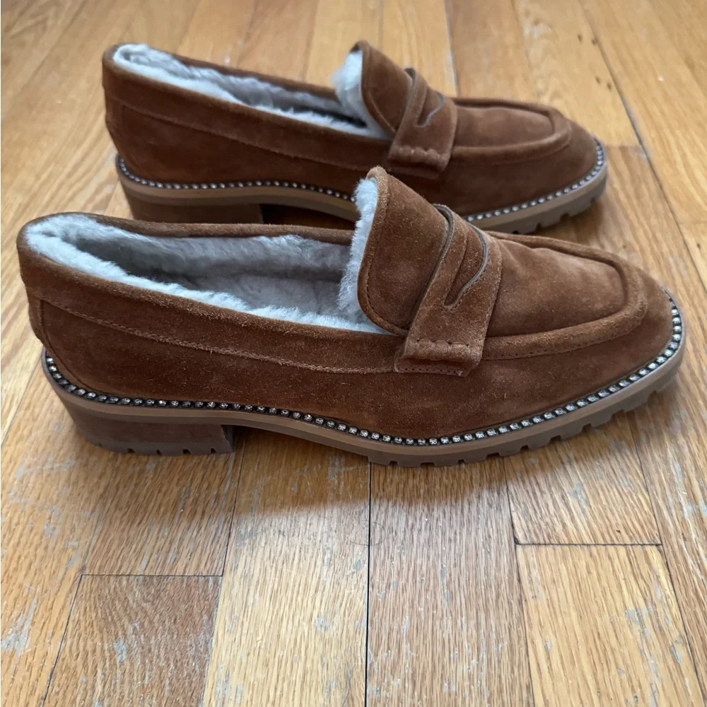 Jimmy Choo Brown Suede Women's Loafers - Picture 2 of 4
